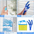 4 Pieces Window Venetian Blind Cleaner Tools 2 Pieces Window Blind Duster Brush and 2 Pieces 7 Finger Duster Brush for Window Air Conditioner Duster Dirt Cleaner (Green, Blue)