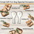 OAKOA 2 Pack Ceramic Spoon Rest for Stove Top - Cute Spoon Rests for Kitchen Counter - Fork Me Spoon Me - Cooking Spoon Holder - Utensil Rest - Ladle Holder - Spatula Rest - Farmhouse White Funny