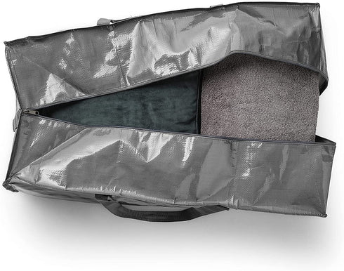 Domiform Moving Bags 4-Pack Set,24.5 Gallon Large Tote Bag for Storage, Heavy Duty Space Saver Bags for Clothing Storage and Room Organization, Practical Alternative to Moving Boxes Grey X-Large
