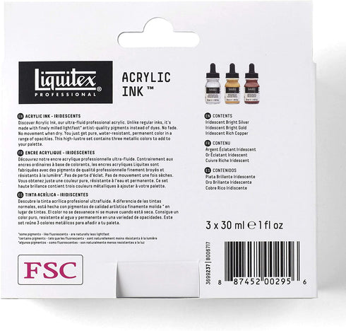 Liquitex Professional Acrylic Ink, Iridescent Set
