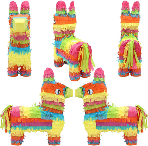 Cinco De Mayo Donkey Pinata for Kids Birthday Party, (13 x 20 x 5 in.) for Fun Fiesta Taco Party Supplies, Luau Event Photo Props, Mexican Theme Decoration, Carnivals Festivals, Taco Tuesday Event