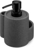 Navaris Dish Soap Dispenser and Caddy - Kitchen Soap Dispenser with Sponge Tray and Brush Holder - Sink Organizer Liquid Soap Pump for Countertop