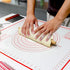SiliQueen Silicone Pastry Baking Mat with Measurements Extra a Brush and a Dough Scraper - 31.5 x 23.6 Heat Resistant, BPA Free, Non-Stick Non-Slip Pastry Mat for Rolling Dough - Easy to Clean, Red