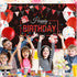 Red and Black Birthday Party Decorations 50 Pieces Red Black Balloons Garland Kit Happy Birthday Backdrop Banner Sign Decorations for Kids Men Women Anniversary Birthday Party Supplies Decor