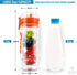Zulay (34oz Capacity) Fruit Infuser Water Bottle With Sleeve - BPA Free Anti-Slip Grip & Flip Top Lid Infused Water Bottles for Women & Men - Water Infusion Bottle With Cleaning Brush