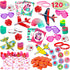 JOYIN 120+Pcs Happy Valentines Day Party Favor Supplies Set includes Heart Glasses, Bracelet, bookmark Perfect for Kids, Preschool Decorations, Photo Props, Wedding, Baby Shower, and School Classroom Prizes
