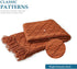 SunStyle Home Rust Throw Blanket for Couch 50 x 60 inches - Decorative Knitted Summer Blankets with Tassels - Soft Lightweight Woven Textured Solid Farmhouse Throw for All Seasons