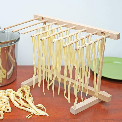 Southern Homewares Collapsible Wooden Pasta Drying Rack Natural Beechwood