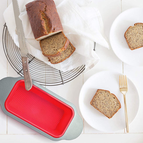 Silicone Loaf Pan for Baking Bread, Non Stick Large Bread Pan Made of BPA-Free Silicone - Baking Bread Pan Perfect for Banana Bread, Sandwich Bread, Pound Cake and Meatloaf.