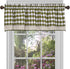 Achim Home Furnishings Valance Buffalo Check Window Curtain, 58 in x 14 in, Sage & Ivory