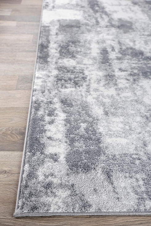Rugshop Contemporary Abstract Distressed Area Rug 2' x 3' Gray