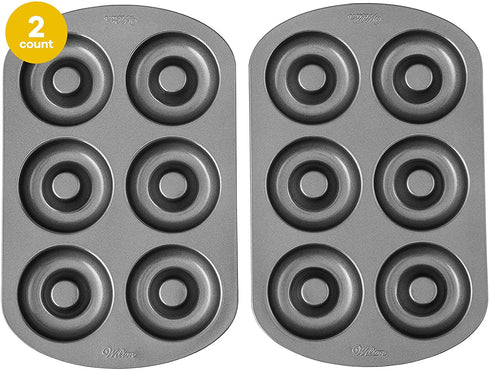 Wilton Non-Stick 6-Cavity Donut Baking Pans, 2-Count