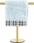 Pynsseu Golden T-Shape Towel Bar Rack Stand Bath Hand Towel Holder Standing SUS 304 Stainless Steel Matte Tower Bar for Bathroom Kitchen Vanity Countertop