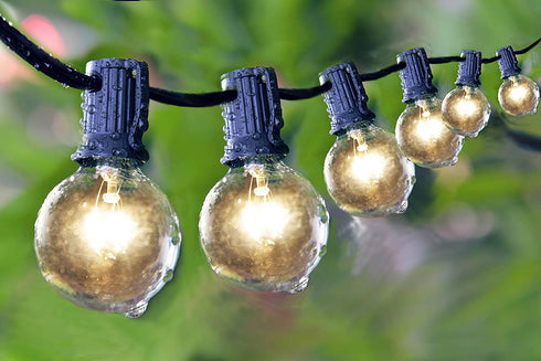 G40 Globe String Patio Lights, Outdoor String Lights 50FT with 53 G40 Bulbs (3 Spare), UL Certified for Patio Porch Backyard Deck Bistro Gazebos Pergolas Balcony Wedding Party Markets Decor