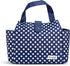 Fit + Fresh Westport Insulated Lunch Bag, Lunch Bag for Women, Reusable Lunch Box, Perfect for Work, School, Beach & More, Classic Navy Dot