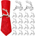 WILLBOND Christmas Napkin Rings Holders for Christmas Dinners Parties, Wedding Adornment, Table Decoration Accessories (Silver, 18)
