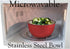 Mega Cocina 3 Piece Microwavable 18/8 Stainless Steel Bowl Set, 25 oz/40 oz/60 oz, Red