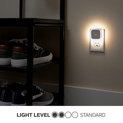Lights By Night LED Motion Sensor Night Light, Plug-in, 25 ft. Motion Detection Range, Compact, UL-Certified, Energy Efficient, Ideal for Kids, Bedroom, Bathroom, Kitchen, Hallway, 58803, 2 Pack