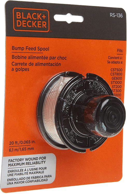 BLACK+DECKER Trimmer Line, 20-Foot, 0.065-Inch (RS136)