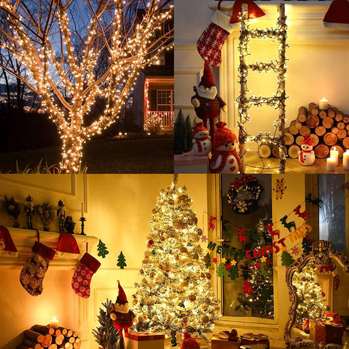 Christmas String Lights Outdoor Indoor, 72 FT 200 LED Lights with 8 Lighting Modes Waterproof UL Certified Ultra-Bright Fairy String Lights for Christmas Tree?Home,Party Holiday Decoration Warm White