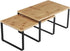 SONGMICS Cabinet Shelf Organizers, Set of 2 Kitchen Counter Shelves, Stackable, Expandable, Metal and Bamboo, Black and Natural UKCS02NB