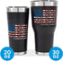 Camco Life is Better at The Campsite Stainless Steel Insulated Twist Top Tumbler- Charcoal, U.S. Flag Print 20 oz. | Superior Ice/Heat Retention | U.S. Flag Print Made of Mini RVs (53065)