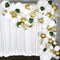 Balloon Garland Arch Kit 16 Ft Long - 168 Pieces White, Gold and Confetti - Tropical Palm Leaves Greenery for Baby Shower Decorations, Wedding, Bachelorette, Engagement, Birthday Party, Anniversary