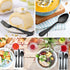 LIANYU 20-Piece Black Silverware Set for 4, Stainless Steel Flatware Cutlery Set with Pearled Edge, Home Kitchen Restaurant Tableware Utensils Include Knives Spoons Forks, Dishwasher Safe