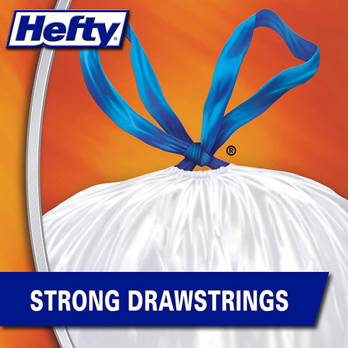 Hefty Strong Tall Kitchen Trash Bags, Unscented, 13 Gallon, 120 Count