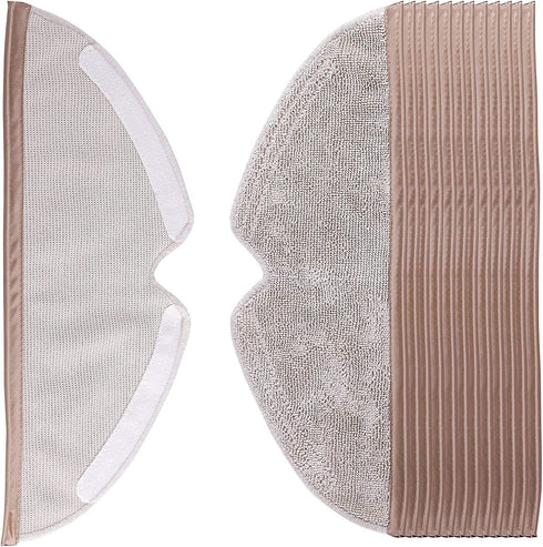 KEEPOW 12 Pcs Microfiber Mopping Cloth Compatible with Roborock S5, S5 Max, S6, S6 Pure, S6 MaxV, E4, E35, and E2 Mi Robot Vacuum Cleaner, Washable & Reusable
