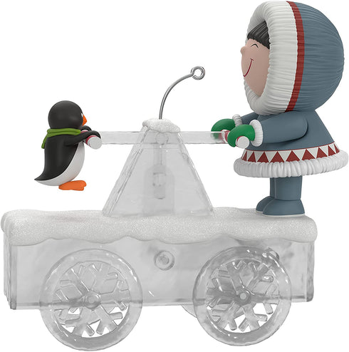 Hallmark Keepsake Christmas Ornament 2021, Frosty Friends Handcar High Jinks, Motion