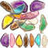 16 Pieces Polished Agate Slices Drilled Agate Pendants Natural Agate Stone Slices Colorful Irregular Agate Slices for Craft Windbell DIY Jewelry Making (Mix Colors)