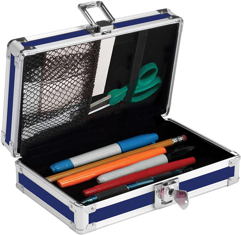 Vaultz 3D Lenticular Locking Pencil Box, 5.5 x 8.25 x 2.5 Inches, Sharks (VZ03946)