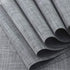 Panda Palm Durable Placemats Set of 6 Vinyl Heat-Resistant Table Mats Washable Plastic Placemats for Dining Table (Grey)