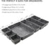 Newthinking Felt Drawer Organizer Tray, 8 Pack Shallow Desk Drawer Organizer, Save Desk Space Dividers Box for Office Gadgets and Jewelry Storage (Dark Gray)