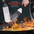 Rivexy Metal Spatula Stainless Steel - 5 Pcs Blackstone Griddle Accessories Kit Including Griddle Scraper - Premium Quality Grill Set for BBQ Accessories - Durable Flat Top Grill Accessories