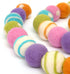 Glaciart One Felt Ball Garland - Fun Party Decorations for Easter, Spring & Birthdays - Home Decor for Living Room, Bedroom, Baby Room - 100% Natural Wool Pom Poms with Cotton String - 9 Ft.