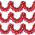 MTLEE 39.4 Feet 6 Pieces Heart Tinsel Garland Valentine's Day Metallic Red Tinsel Twist Garland Hanging Garland Decoration for Valentine's Day Indoor and Outdoor Decorations (Nice Style)