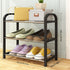 Small Shoe Rack?3-Tier Shoes Shelf Storage Multifunctional Lightweight Organizer Sturdy Metal Stackable Stand Footwear for Closet Living Room Bedroom bathroom(3 Tier Black Shoe Rack)