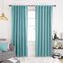 Deconovo Blackout Curtains Back Tab and Rod Pocket Curtains Insulated Thermal Room Darkening Drapes for Sliding Door 52x95 Inch Teal Set of 2