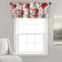 Lush Decor Valance, 18" x 52", Multi Poppy Garden Curtains Room Darkening Window Panel Set for Living, Dining, Bedroom, 18 in L