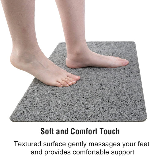 Greentec Bath Mats, Shower Mat Non Slip, PVC Bathtub Mat, Shower Mat, Quick Drying, Breathable, Anti Clog Hair Catcher Standing Pad for Bathroom, Wet Area, 24 x 16 in