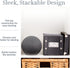 Snap-N-Store CD Storage Box - Pack of 2 - Durable 5.1 x 5.1 x 13.2 Inch Disc Holders with Lids to Store up to 165 Discs - Black