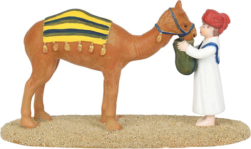 Department 56 Little Town of Bethlehem Village Accessories Tending The Camel Figurine, 2.83 Inch, Multicolor