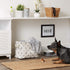 Bone Dry Pet Storage Collection Paw and Bone Print, Small Rectangle, Gray