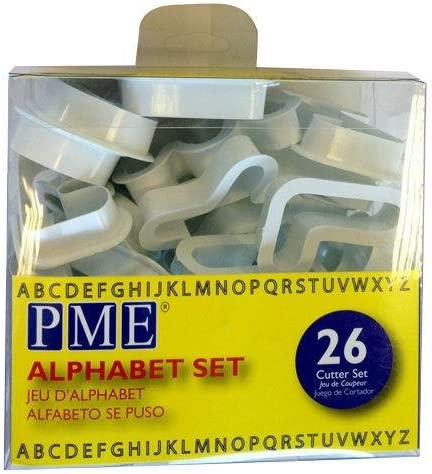 PME Alphabet Cutters, for Sugarcraft and Cake Decorating, Set of 26