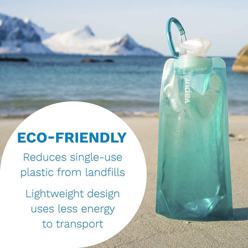 Vapur Solid Flexible Water Bottle - with Carabiner