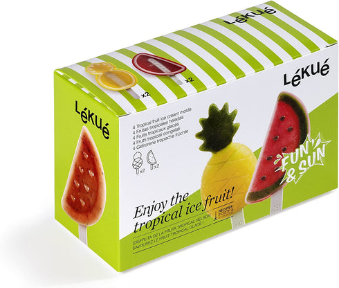 Lekue Tropical Fruit Ice Cream Pop Molds (4 Units), Multi