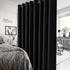 WONTEX Room Divider Curtain - Privacy Blackout Curtains for Bedroom Partition, Living Room and Shared Office, Thermal Insulated Grommet Curtain Panel for Sliding Door, 8.3ft Wide x 7ft Long, Black