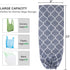 Large Grocery Bags Holders Bulk 2 Pack Heavy Duty Lightweight Plastic Sack w Hanging Loop Washable Shopping Bag Storage Dispensers for Garbage Bags Organizer with Drawstring Grey Cute Geometric Design